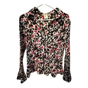 Vintage Fred David Stretch Button Long Sleeve